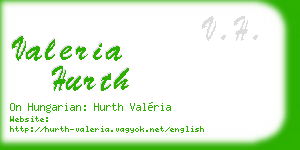 valeria hurth business card
